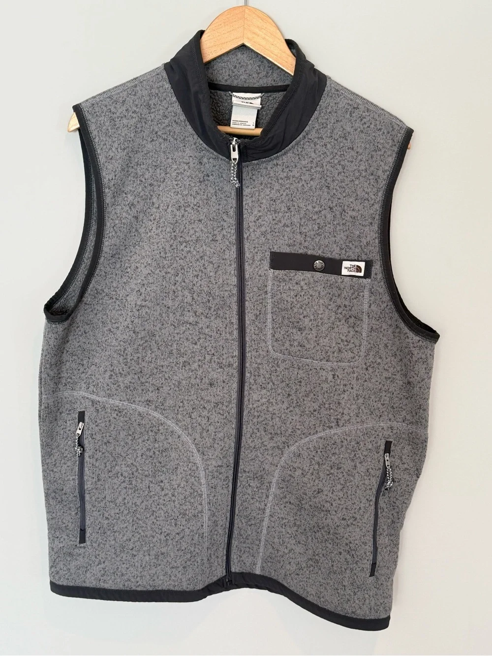 The North Face Gordon Lyons Full Zip Fleece Vest | Gray Heather | L